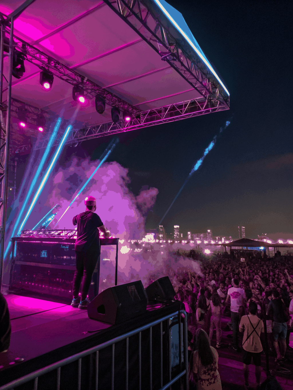Crowd enjoying a live concert in Istanbul