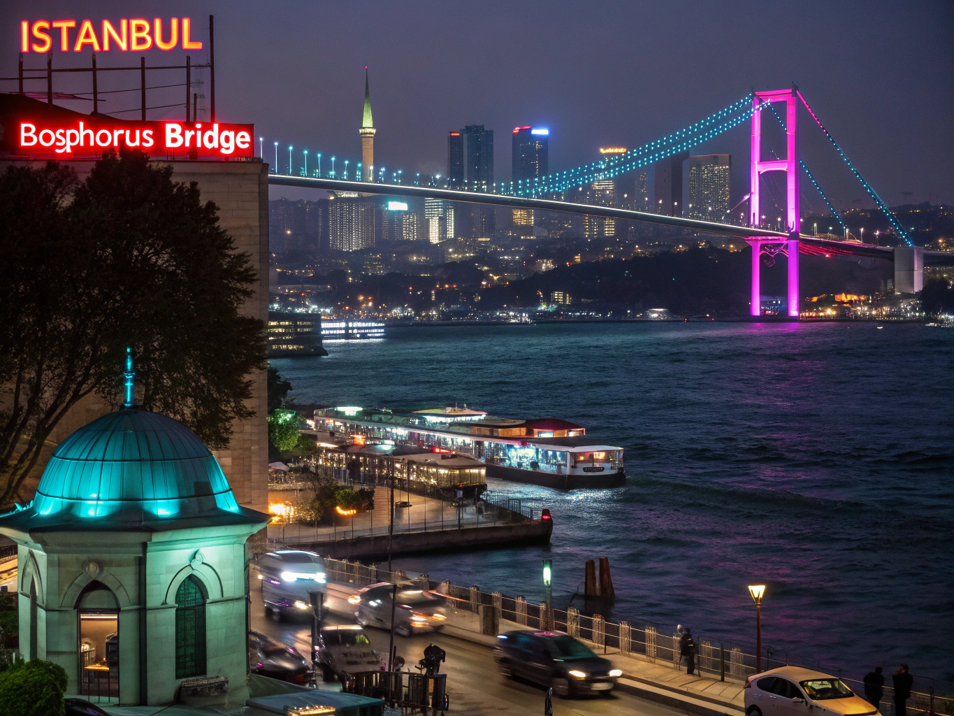 Festival lights in the heart of Istanbul